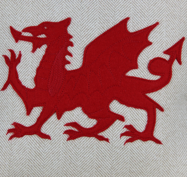 Welsh Dragon Appliqué Cushion