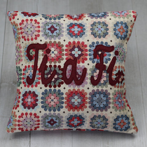 "Ti a Fi" Floral Tapestry Cushion