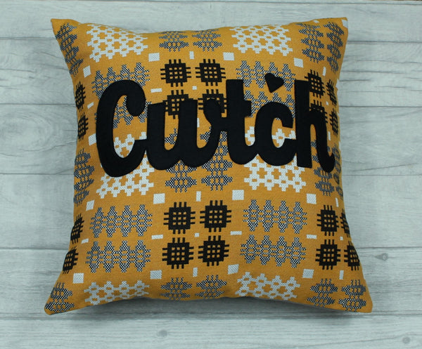 Welsh Tapestry Blanket Cwtch Cushion / Cwtsh Cushion