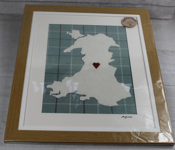 Map of Wales Frame / Cymru Frame (Duck Egg Blue)