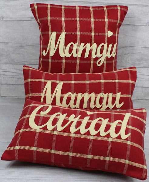 Tartan Mamgu Cushion / Grandmother Cushion