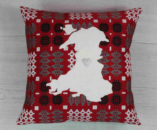 Welsh Tapestry Blanket Map of Wales Cushion / Cymru Cushion