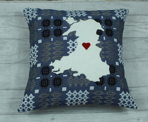 Welsh Tapestry Blanket Map of Wales Cushion / Cymru Cushion